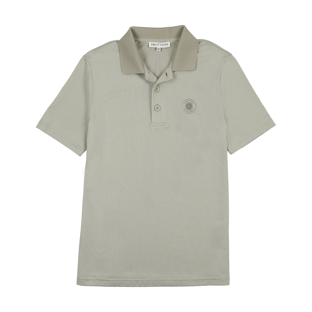 3 Buttons Logo Sport Polo - Sage