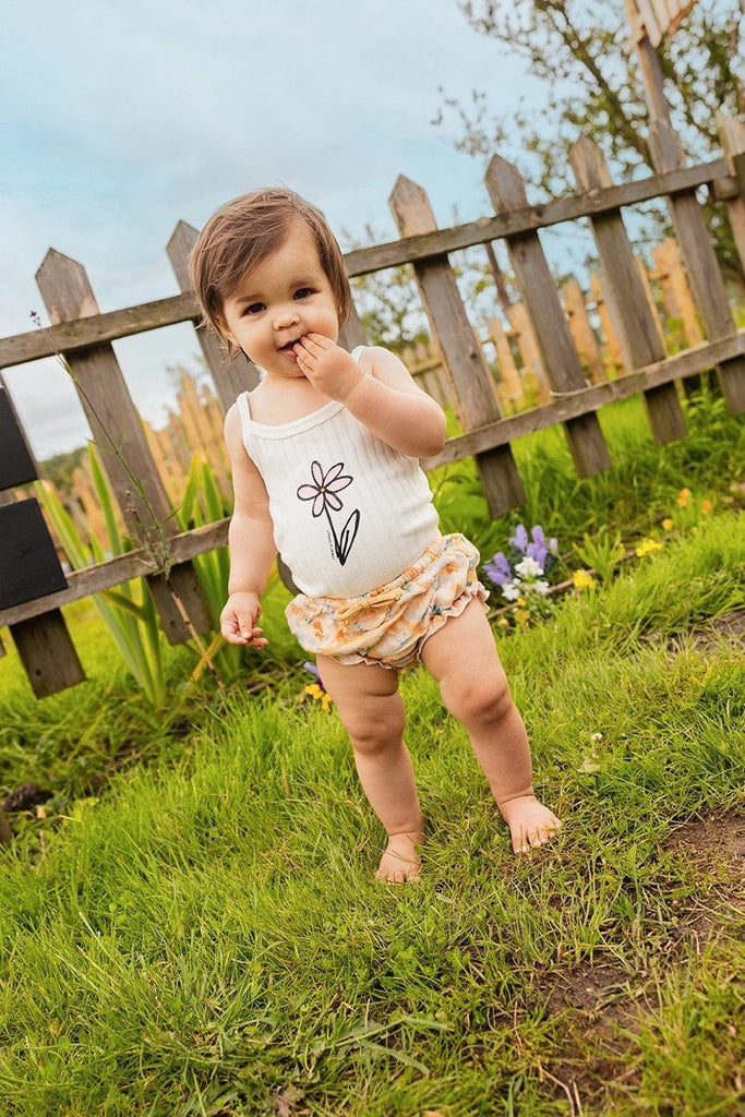 Sproet & Sprout T-shirt Jellybeanzkids Sproet Daisy Singelt Tanktop-Off White