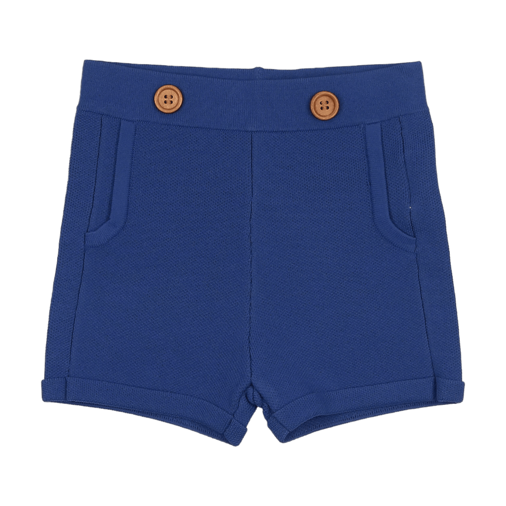 Sweet Threads shorts Jellybeanzkids Sweet Threads Ace Knit Shorts-Cobalt Blue