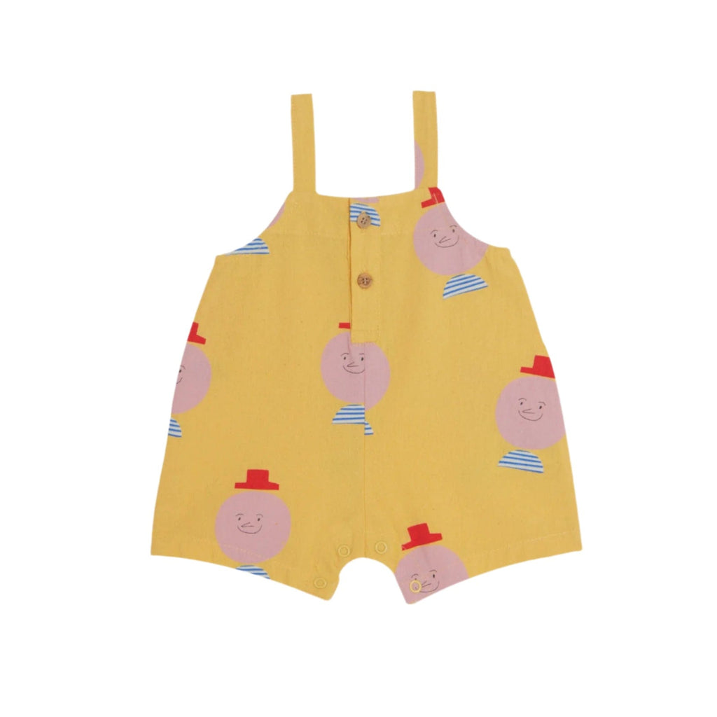 The Campamento Romper Jellybeanzkids The Campamento Mr Happy Man Baby Dungaroo