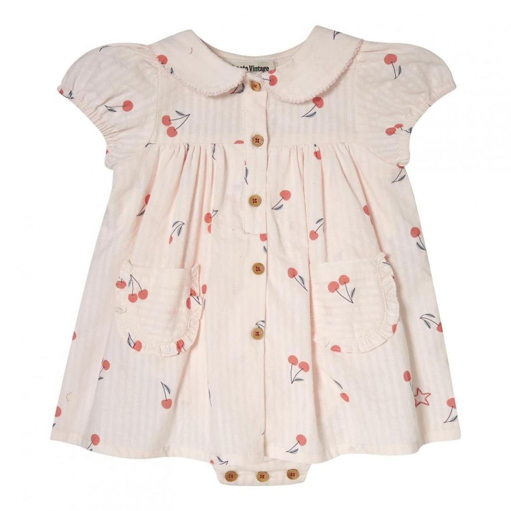 Tocoto Vintage Dress Jellybeanzkids Tocoto Cherries Print Bodysuit Dress