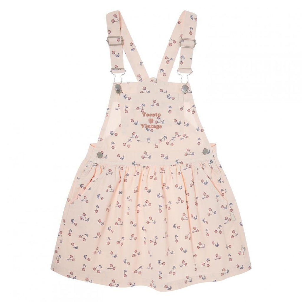 Tocoto Vintage Dress Jellybeanzkids Tocoto Cherries Twill Pinafore Dress