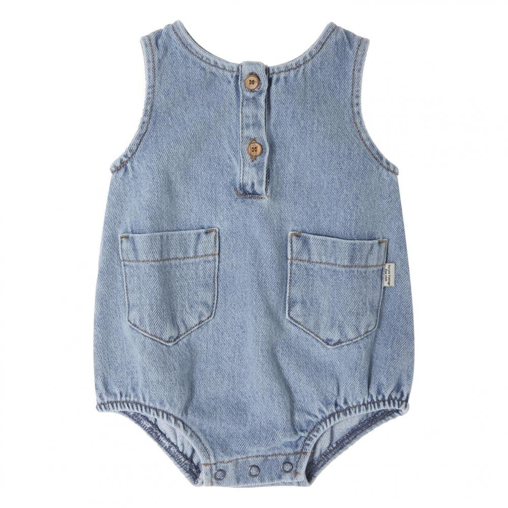 Tocoto Vintage Romper Jellybeanzkids Tocoto Blue Denim Baby Body