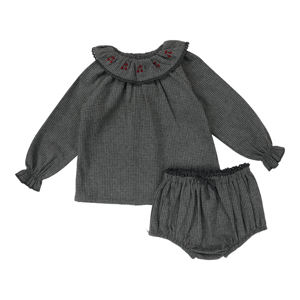 Lil Legs Toddler Girls Set - Grey Houndstooth