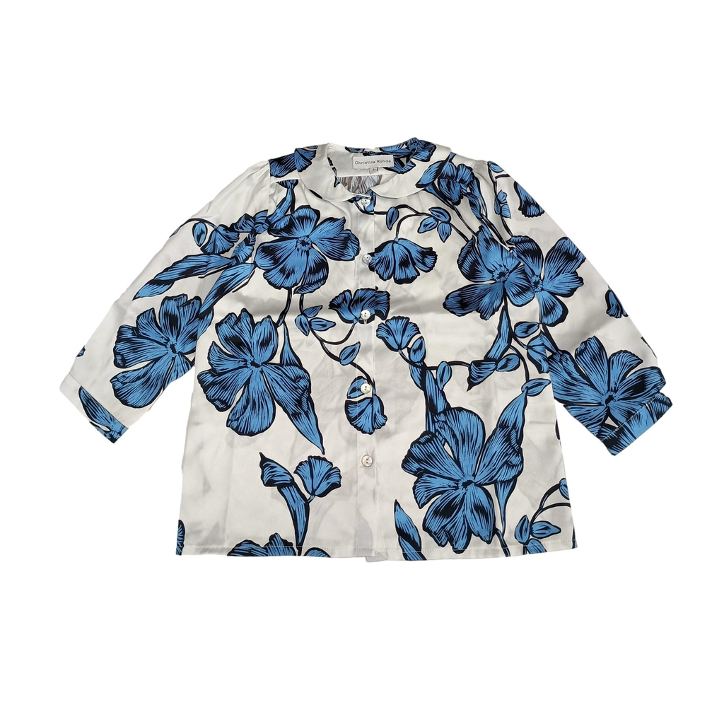 Christina Rohde Floral Top-Blue