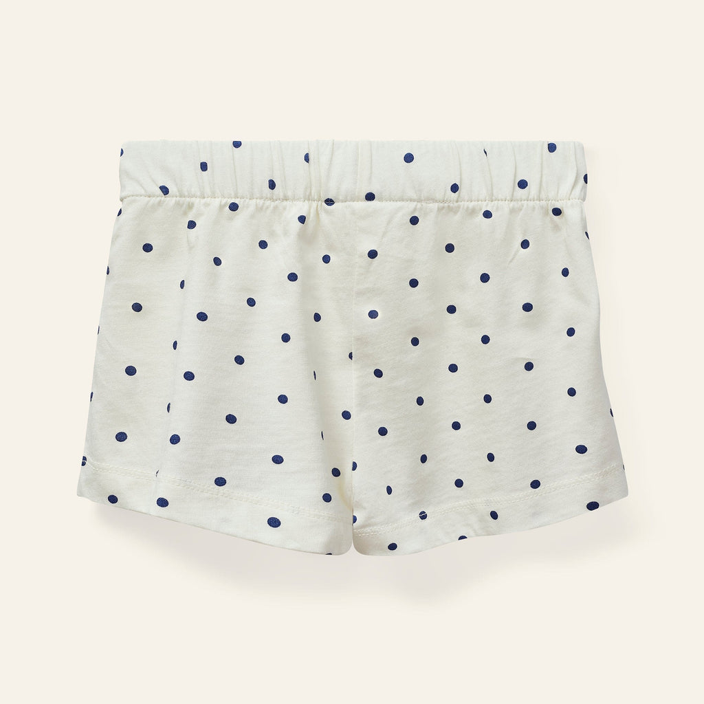 Wynken Shorts Jellybeanzkids Wynken Mini Polka Shorts-Ecru/Green