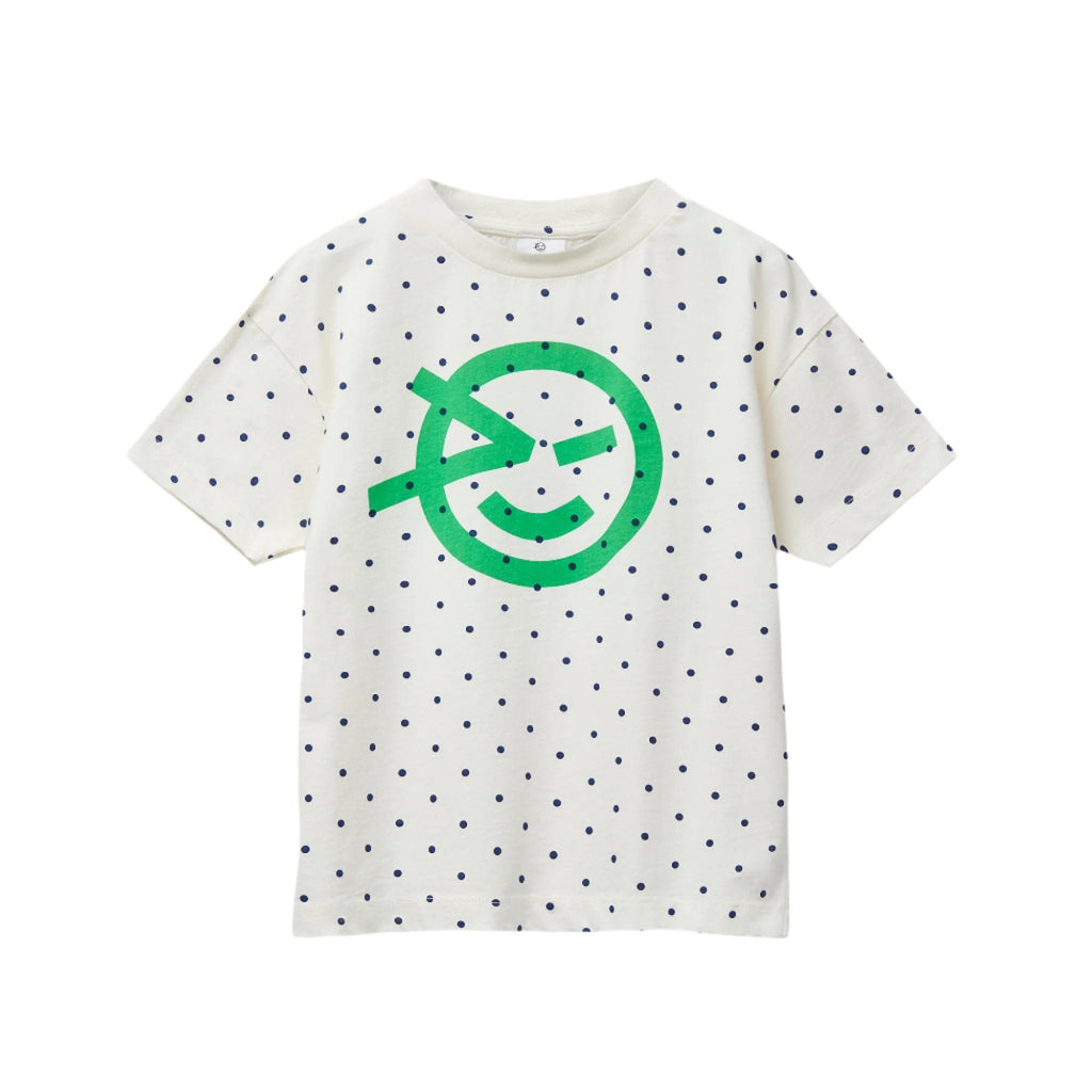 Wynken T-shirt Jellybeanzkids Wynken Mini Polka Tee-Ecru/Green