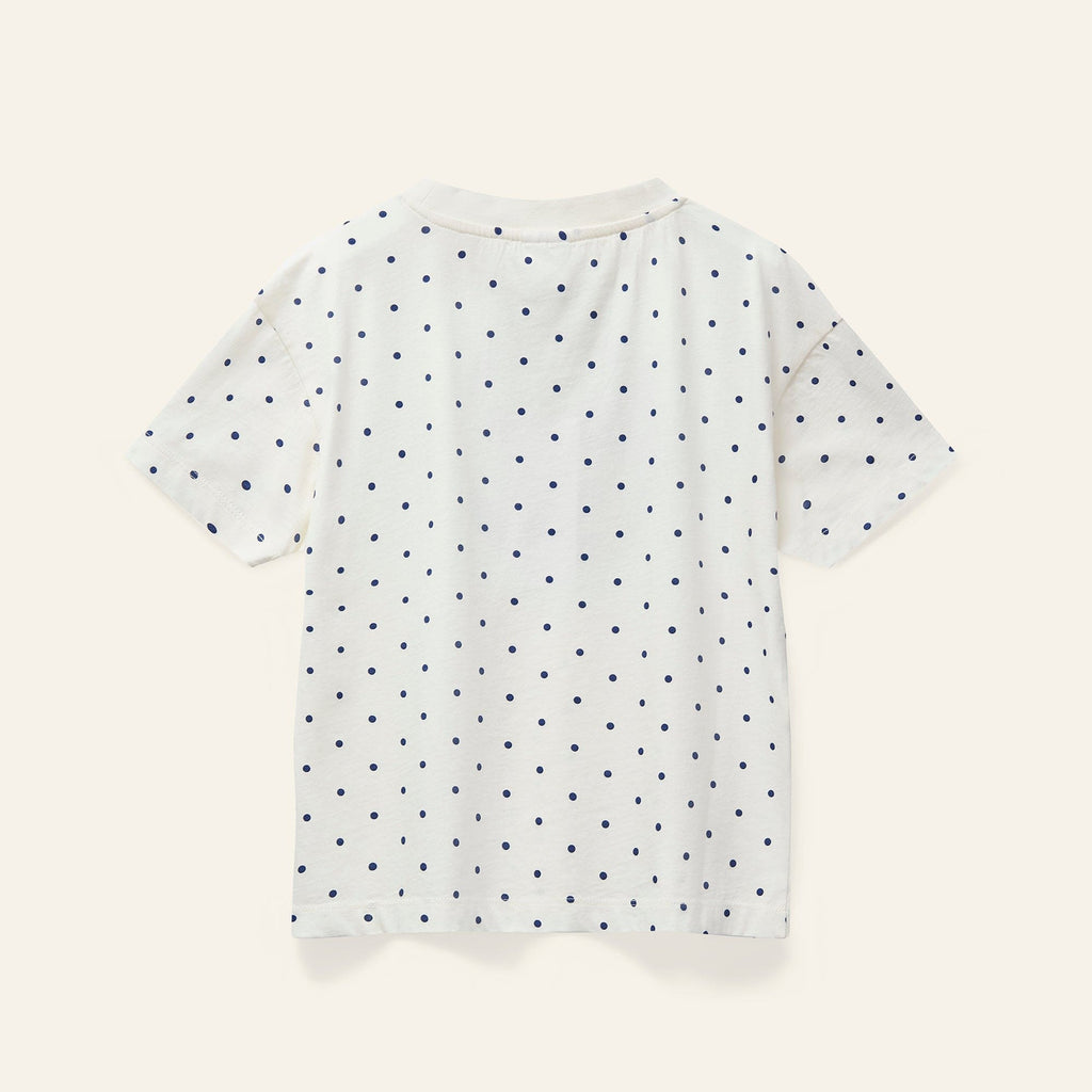 Wynken T-shirt Jellybeanzkids Wynken Mini Polka Tee-Ecru/Green