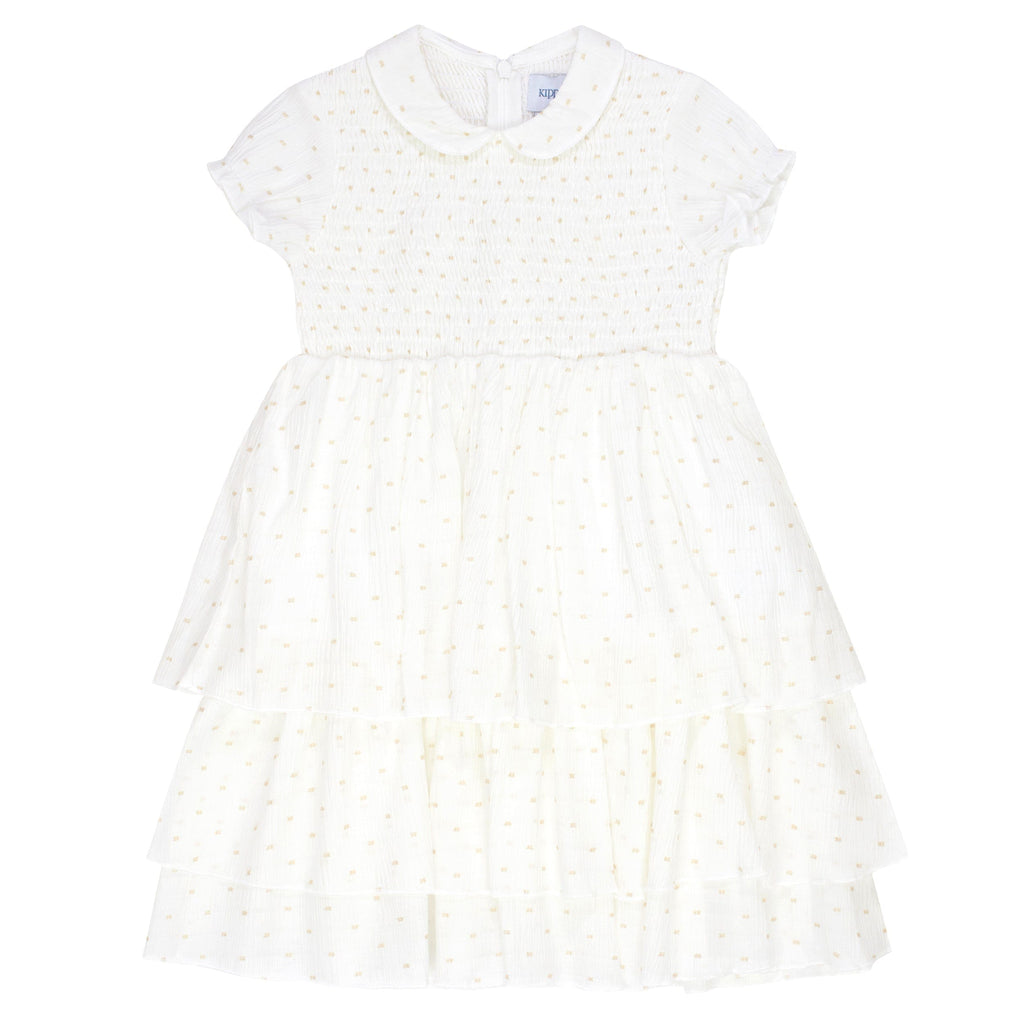 Kipp White Smocked Spot Dress – JellyBeanz Kids