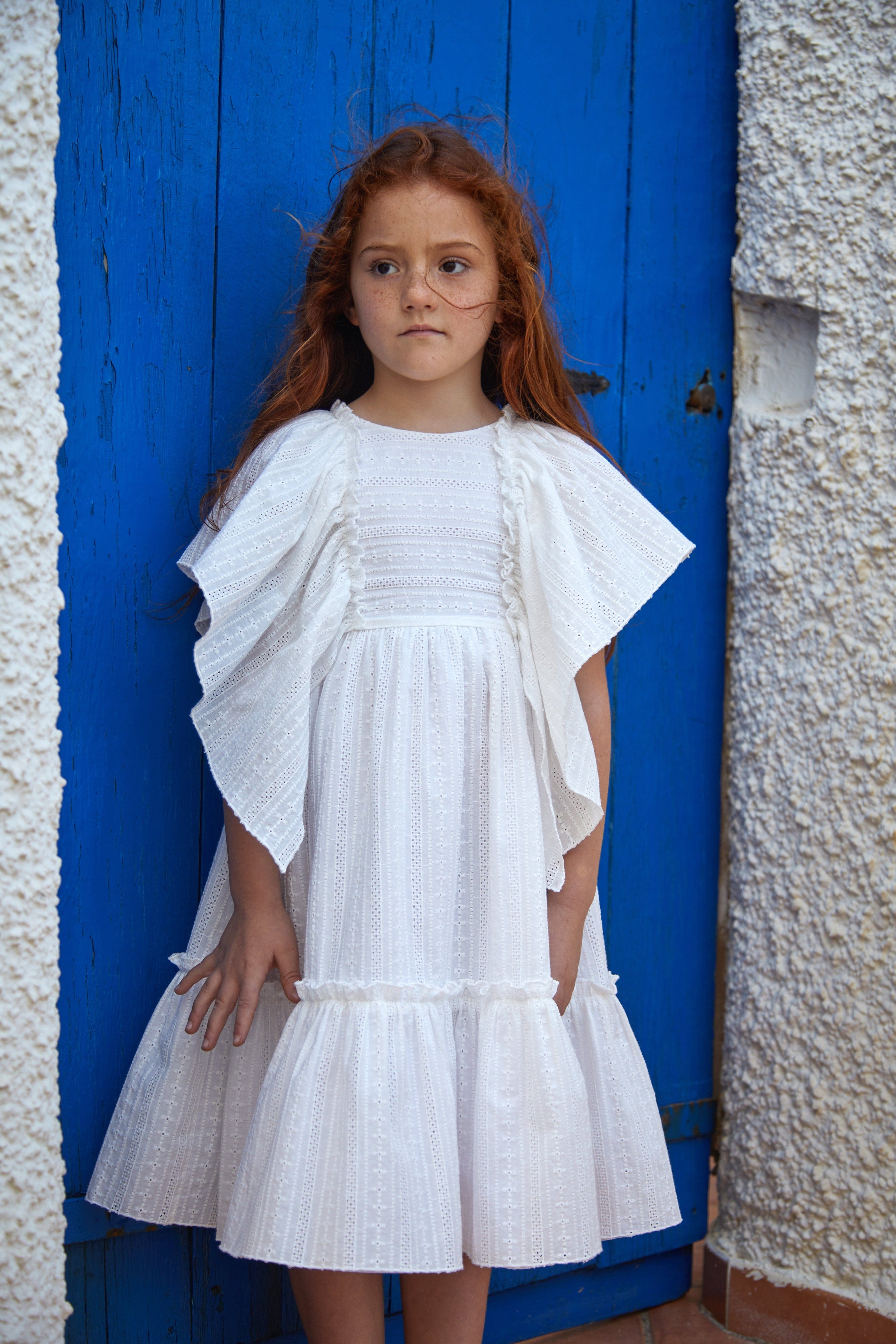 Embroidered White Children's Dress
